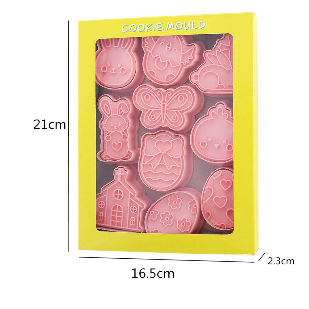 Solighter Easter Biscuit Mold Cetakan Kue Pesta DIY Dekorasi Bunny Molds Happy Easter Cookie Alat Rabbit Egg Biscuit