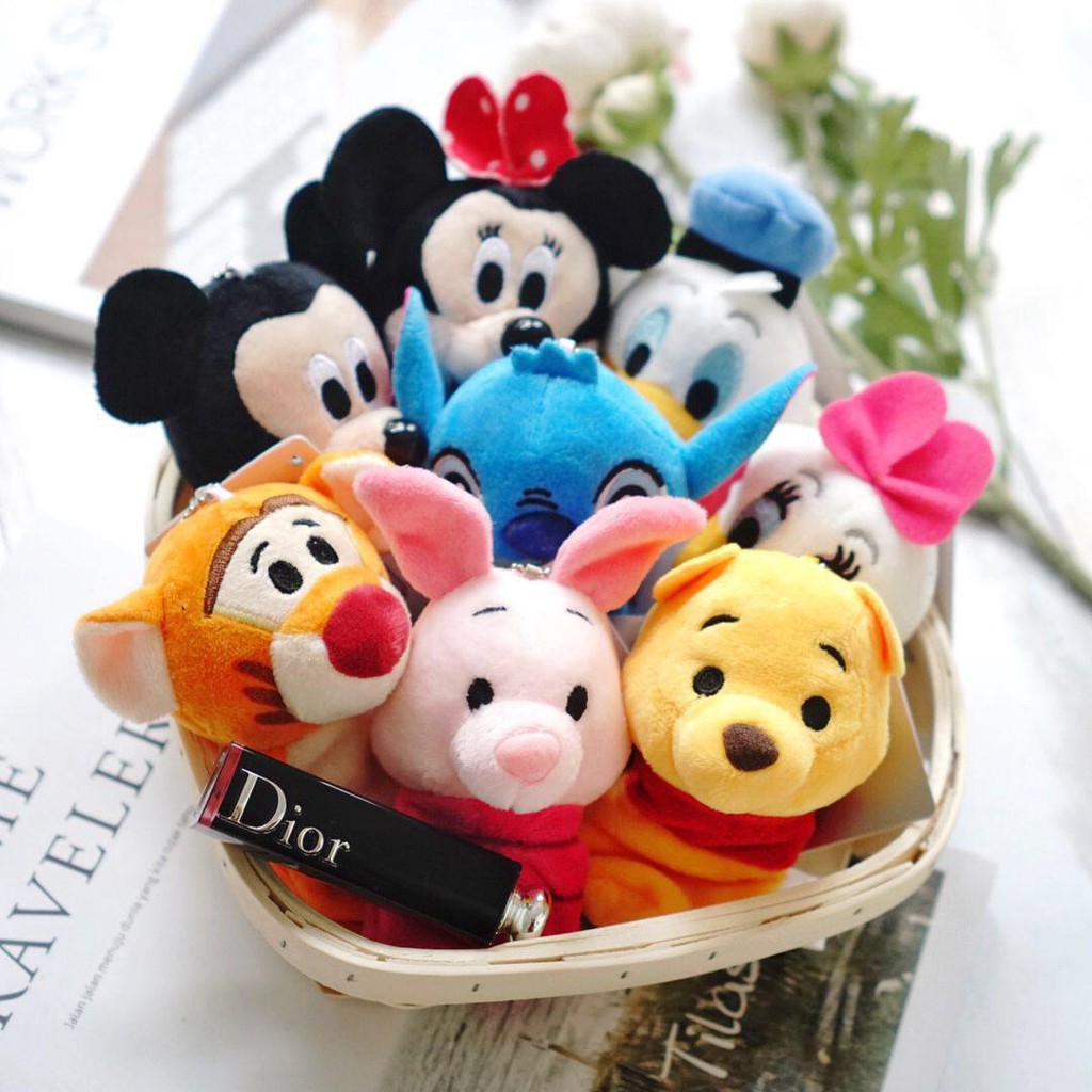 WINNIE THE POOH LOSTO DAISY DUCK STITCH PIGLET TIGGER LIPSTICK COVER MINI POUCH BAG TAS MAKE UP