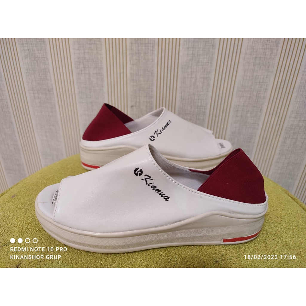 8.8 BIG SALE Sandal Sepatu Wanita KIANNA Sendal Slip On Ujung Terbuka Selop model korea Terbaru