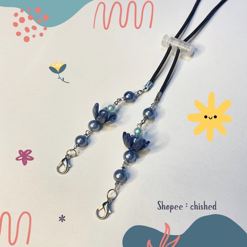 Konektor Masker Strap Mask 2in1 Mutiara Kristal-KSM 39