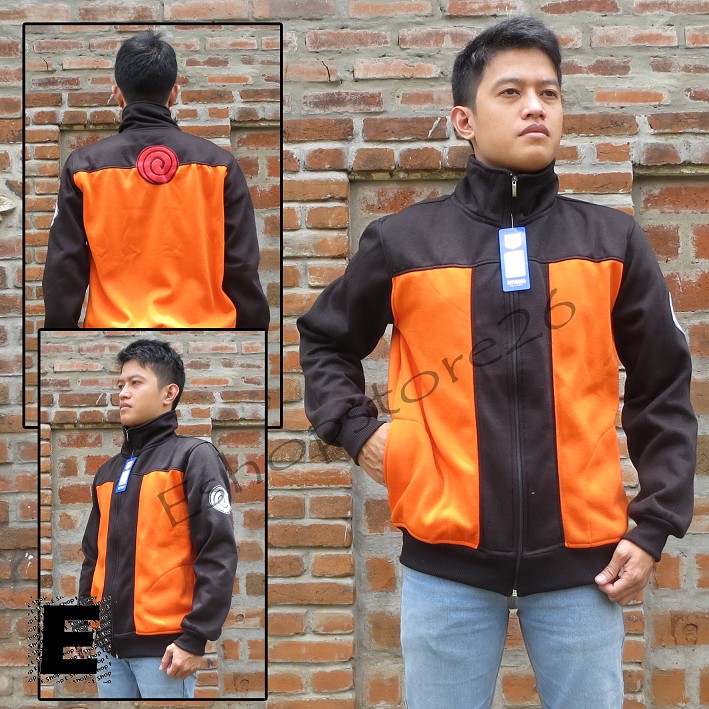 Jaket Jubah Hoodie Anime Naruto Yondaime Hokage Merah