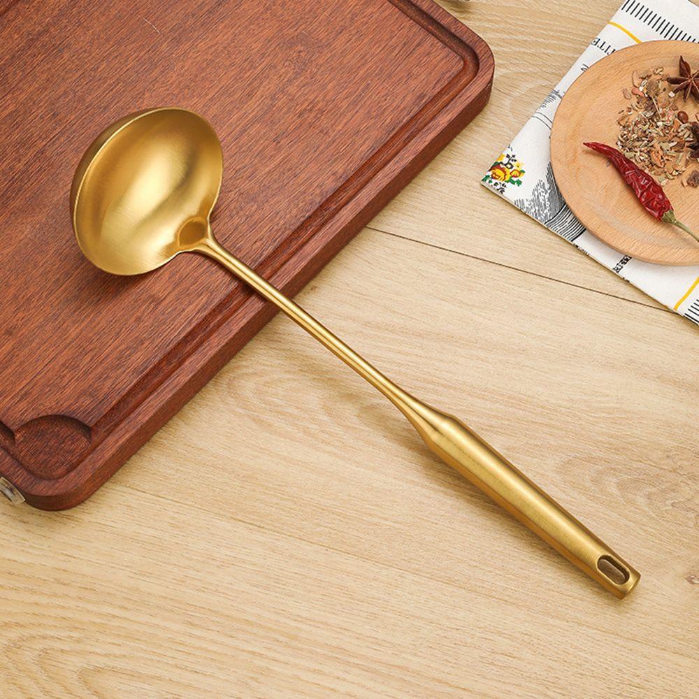 Quinton Soup Ladle Gold Wajan Penggorengan Cookware Saringan Sendok Gadget Alat Masak Sendok Nasi Spatula