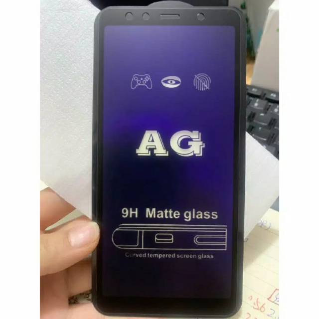 tempered glass oppo A3S A1K F7 A92 A52 F11 pro anti gores kaca matte fullayar