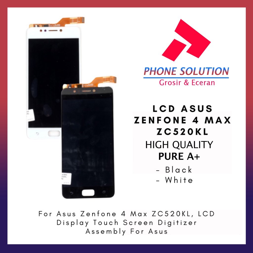 LCD Asus Zenfone 4 Max 5.2 ZC520KL Fullset Touchscreen // Supplier LCD Asus Zenfone 4 - Garansi 1 Bulan