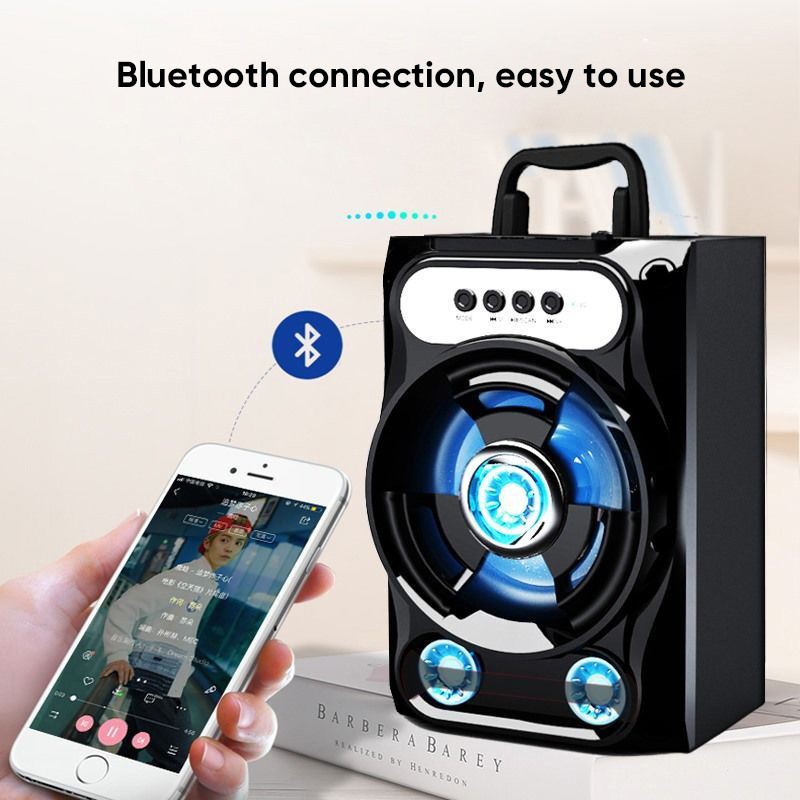 99K Speaker Bluetooth Karaoke Free Mic Portable Radio TF CARD USB