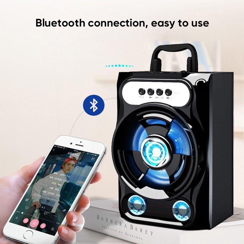 Smartfish Speaker Bluetooth Karaoke FJ-16DW Free Mic Portable Radio TFCARD USB Bisa di Tenteng