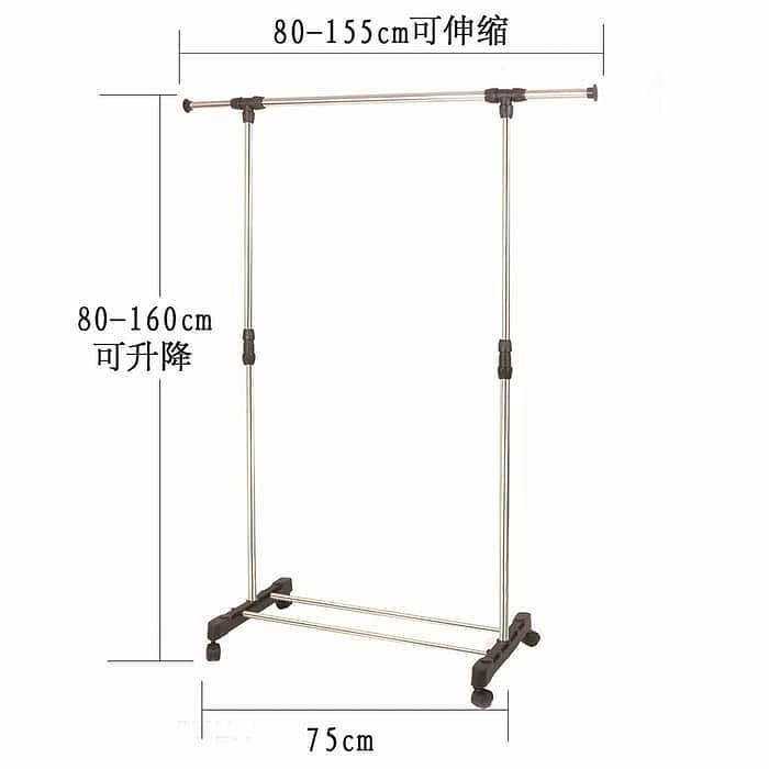 SHENAR SINGLE STAND HANGER / RAK SERBAGUNA RODA 4 / RAK BAJU / GANTUNGAN BAJU / RAK GANTUNG