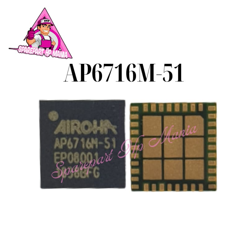 IC PA AP6716M-51 SAMSUNG A20S OPPO A5S ORIGINAL RF AP 6716M 51