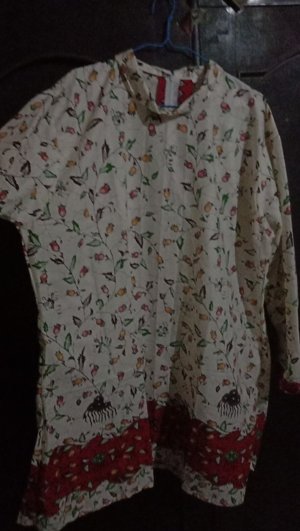 Atasan Batik Lengan Panjang Atasan Kerja Wanita