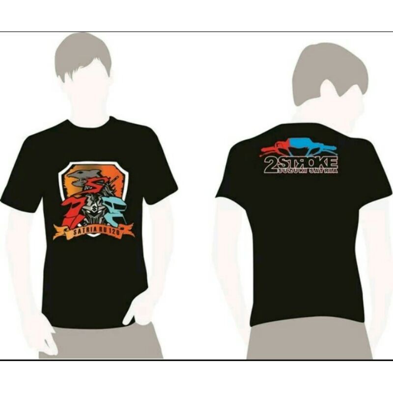 baju Kaos T-shirt Suzuki Satria 2 tak Distro High Quality satria lumba kotak hiu
