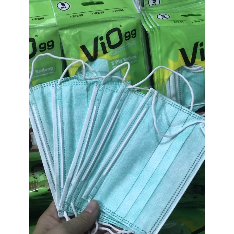 MASKER ANAK vio 99 3ply 1 pqk isi5pcs