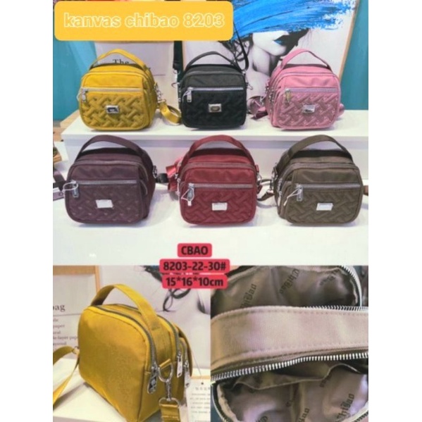 Tas chibao selempang kanvas CBAO 8203-22-30#(KANVAS)