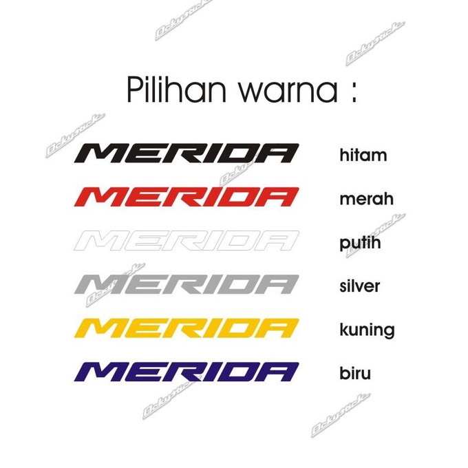 Jual Cutting Sticker Merida Reacto Stiker Sepeda Jual