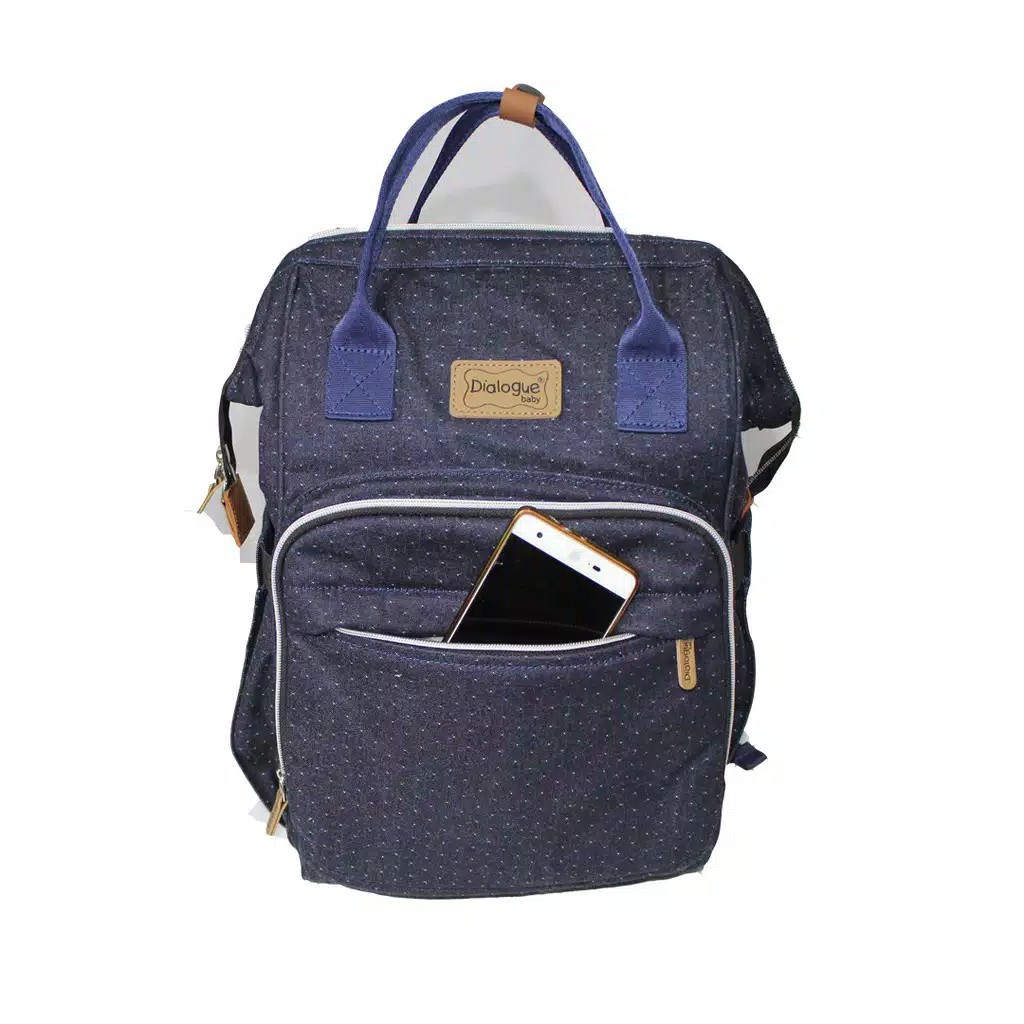 Tas Perlengkapan Bayi Dialogue Dialogue Baby Moms Bag Denim Series Dgt 7514