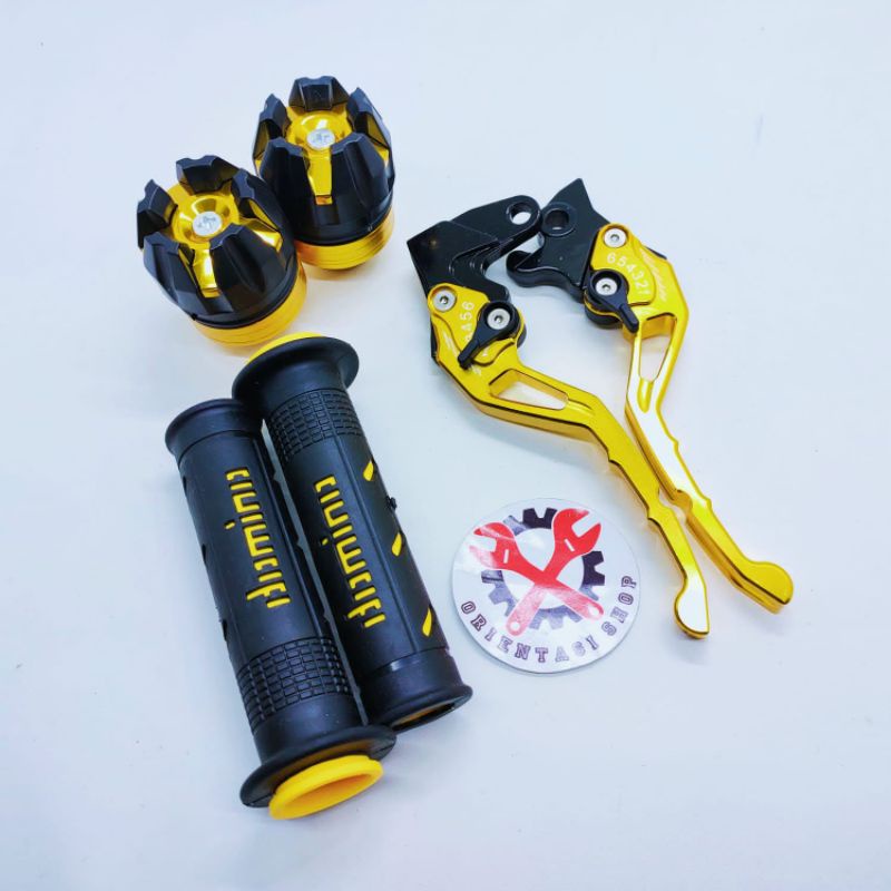 Handle full cnc+handgrip domino+Jalu as roda - handle rem cnc Mio Xeon Mio soul mio j