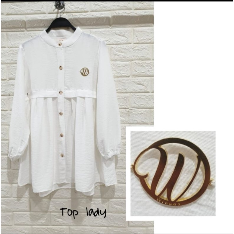 ATASAN WINODY BLUES ORIGINAL PUTIH - Blus winody/atasan winody terbaru/atasan wanita/blouse wanita/a