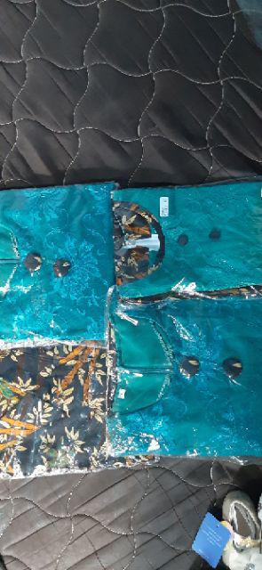 Qnunbatik Batik Family/keluarga Gamis Muslim Salma Toska