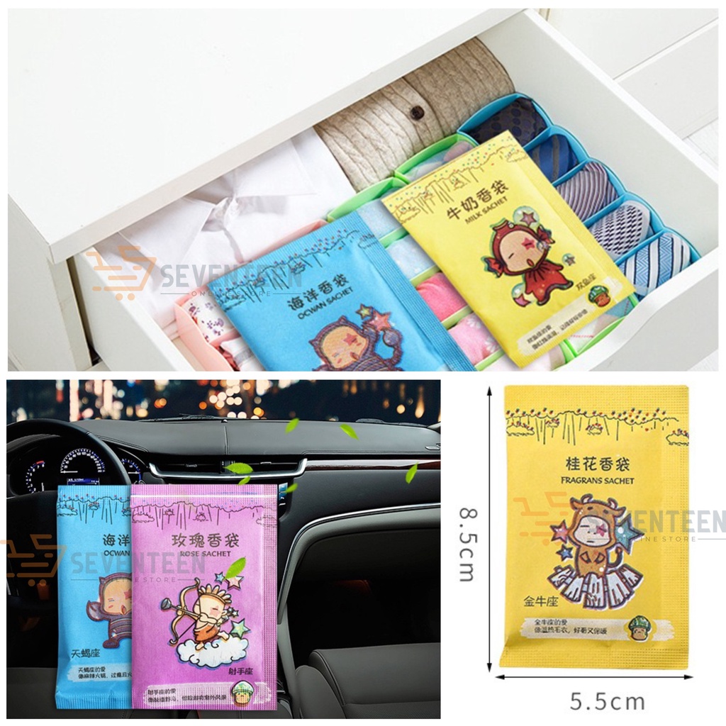 PENGHARUM PORTABLE SACHET / PEWANGI PAKAIAN BAJU / PENGHARUM TRAVEL MINI / PENGHARUM KARAKTER