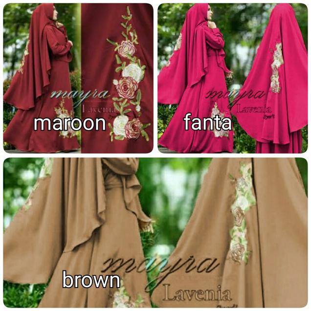 SALE Mayra Fatma Lavenia Syari Maxi Dres Hijab Jersey Crepe Wolfis Busui Gamis Hjb1356 HABISIN STOK