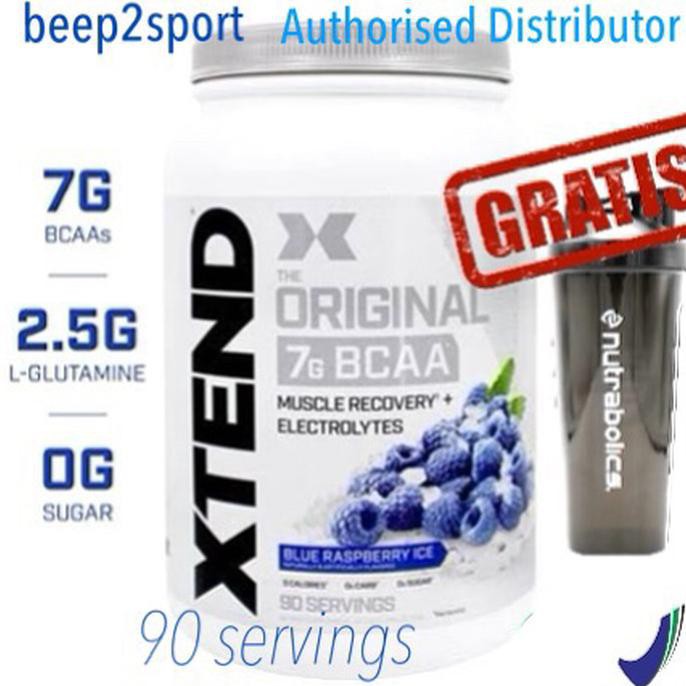 ⭐⭐ PRODUK BAGUS SUPLEMEN FITNES⭐⭐ SCIVATION XTEND BCAA POWDER 90 SERVINGS BPOM FREE SHAKER