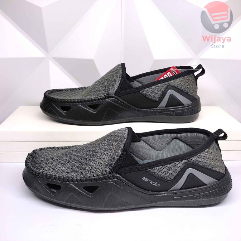 Sepatu Slip On Pria ANDO Kualitas Terbaik untuk Kebutuhan Sehari-hari BEST ROCKFIRE MONREAL