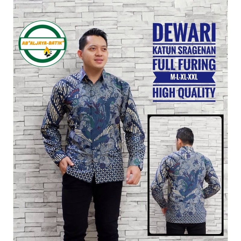 BATIK PRIA DEWARI LAPIS FURING KATUN HALUS SRAGENAN SIZE M-XXL HIGH QUALITY