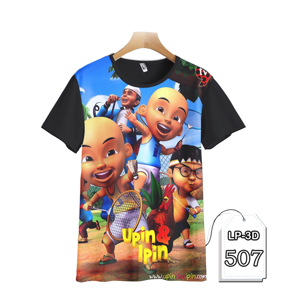 Baju Anak Upin Ipin Printing Baju  Upin Ipin Kartun TV Series #LP3D-507