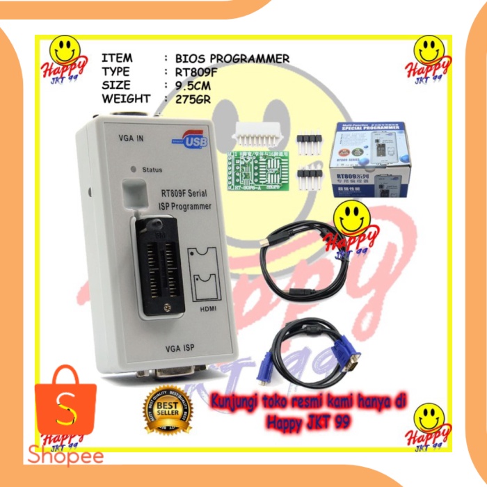 Alat flash IC Bios eprom profesional RT809 RT809F original auto detec