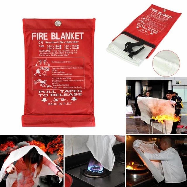 original SELIMUT ANTI API kebakaran FIRE BLANKET 1.2M X 1.2M X 0.4MM