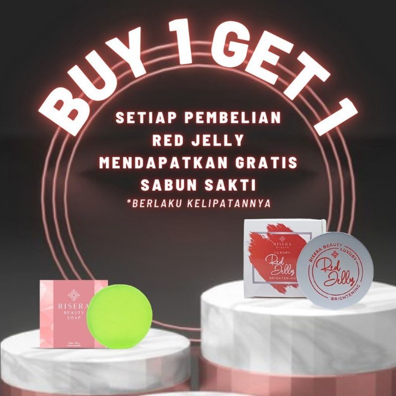 RISERA RED JELLY LUXURY BRIGHTENING CREAM PEMUTIH WAJAH BPOM