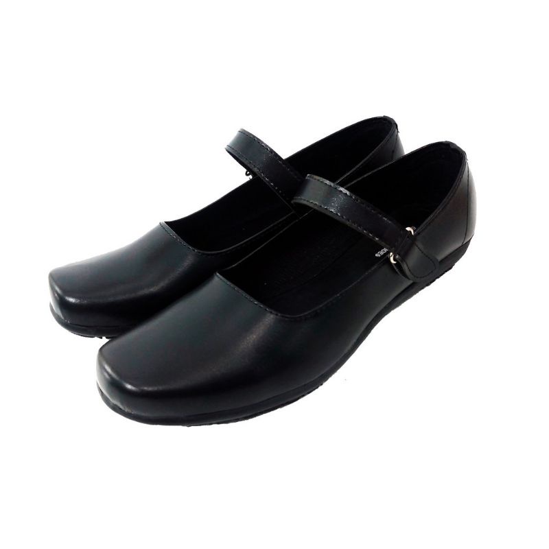 PROMO SEPATU TERLARIS DISKON Pantofel Wanita Terlaris Paskibra Kantor Sekolah Hitam Tanpa Hak