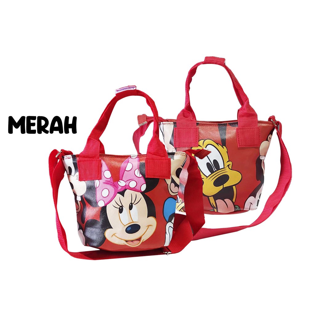Tas Selempang Anak Motif Mickey Minnie - Slingbag - Tas Wanita - Tote Bag - MOJI