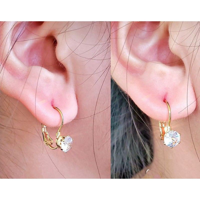 Anting Titanium Ournament Desy Bola Gantung Anti Karat
