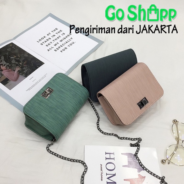 Tas Selempang Wanita Kulit Rantai Besi Tas Fashion Wanita Tas Import Terbaru Sling Bag Sl01 Shopee Indonesia