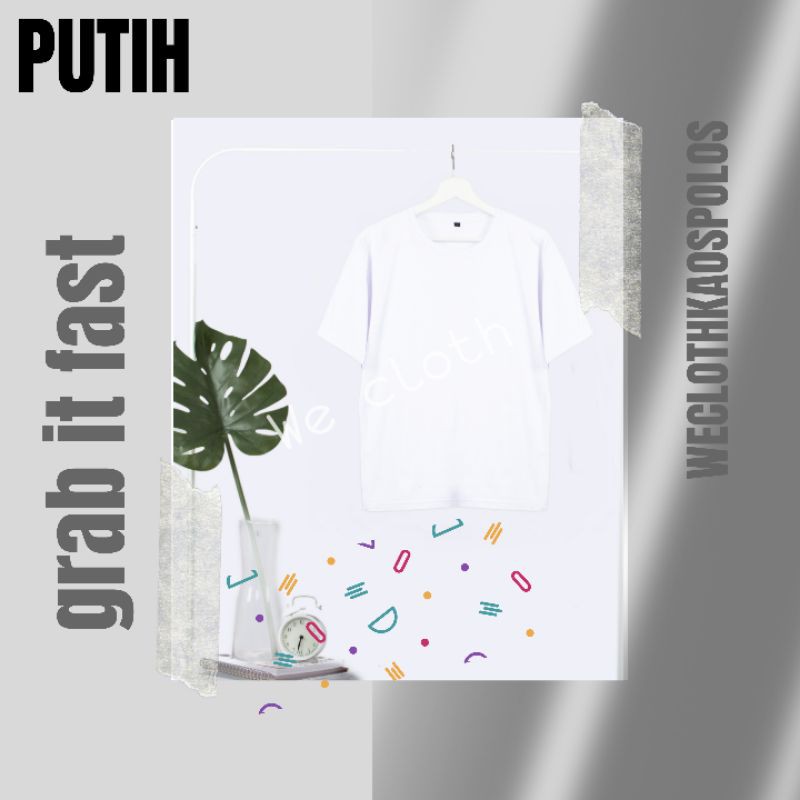 Kaos polos catton combed 30s