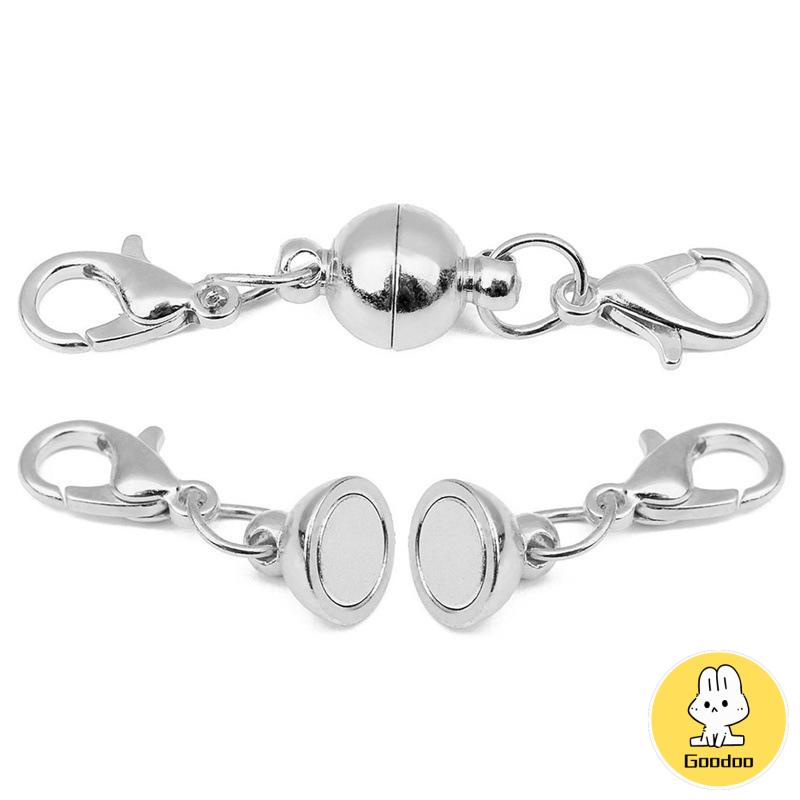 5 Pcs DIY Magnetic Gesper Kalung Gelang Konektor Pengait Extender Membuat Perhiasan Perlengkapan -Doo