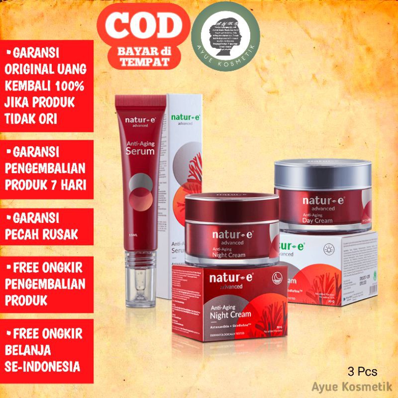Natur-E Advanced Anti Aging Paket 2pcs Serum Day & Night Krim Cream Natur E Natur-E Nature E Advance
