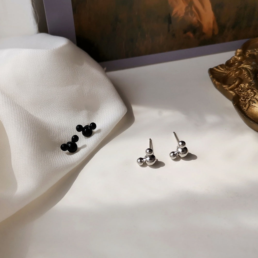 Anting Tusuk Sterling Silver 925 Model Beruang Mini retro Untuk Wanita