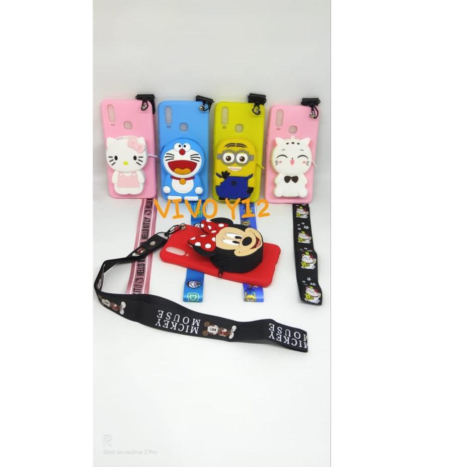 WOW MURAH✻ Case Disney Plus Dompet Dan Tali VIVO Y12 *a,