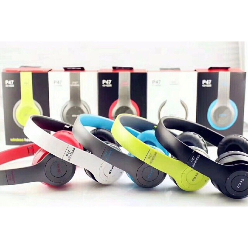 Headphone Hansdfree p47 Headset Bando Bluetooth Super Bass