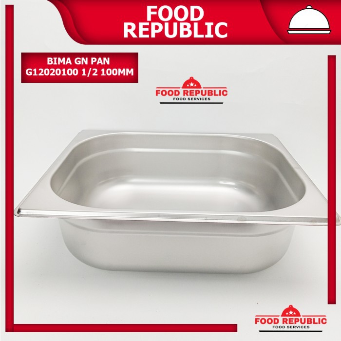 BIMA GASTRONOM FOOD PAN UKURAN 1/2 100mm - WADAH PRASMANAN STAINLESS