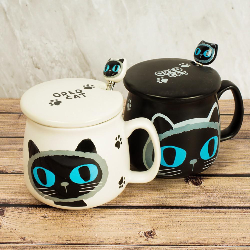 Mug Keramik Impor Cute Cat Gelas Minum Kopi Teh Lucu Shopee