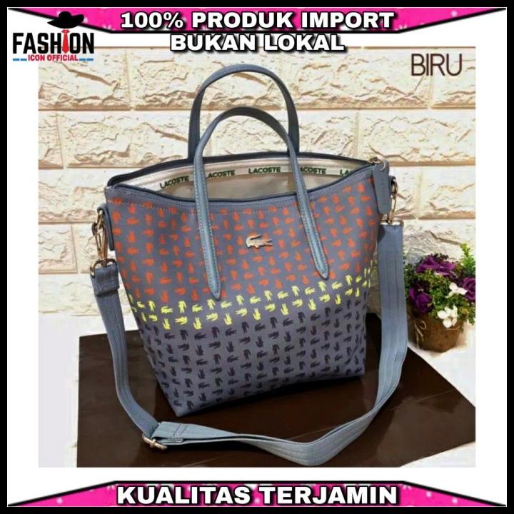 Tas Branded Wanita Lacoste Tote Ombre Bag By Fashion Icon/Tbbu