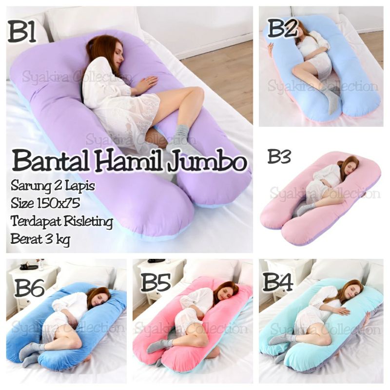 Bantal hamil Maternitty pillows Bantal Ibu Hamil Ukuran JUMBO  Motif Bisa Pesan