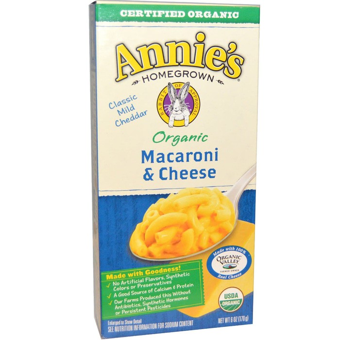 

Annie's Classic Mild Cheddar Macaroni & Cheese / Pasta Sehat