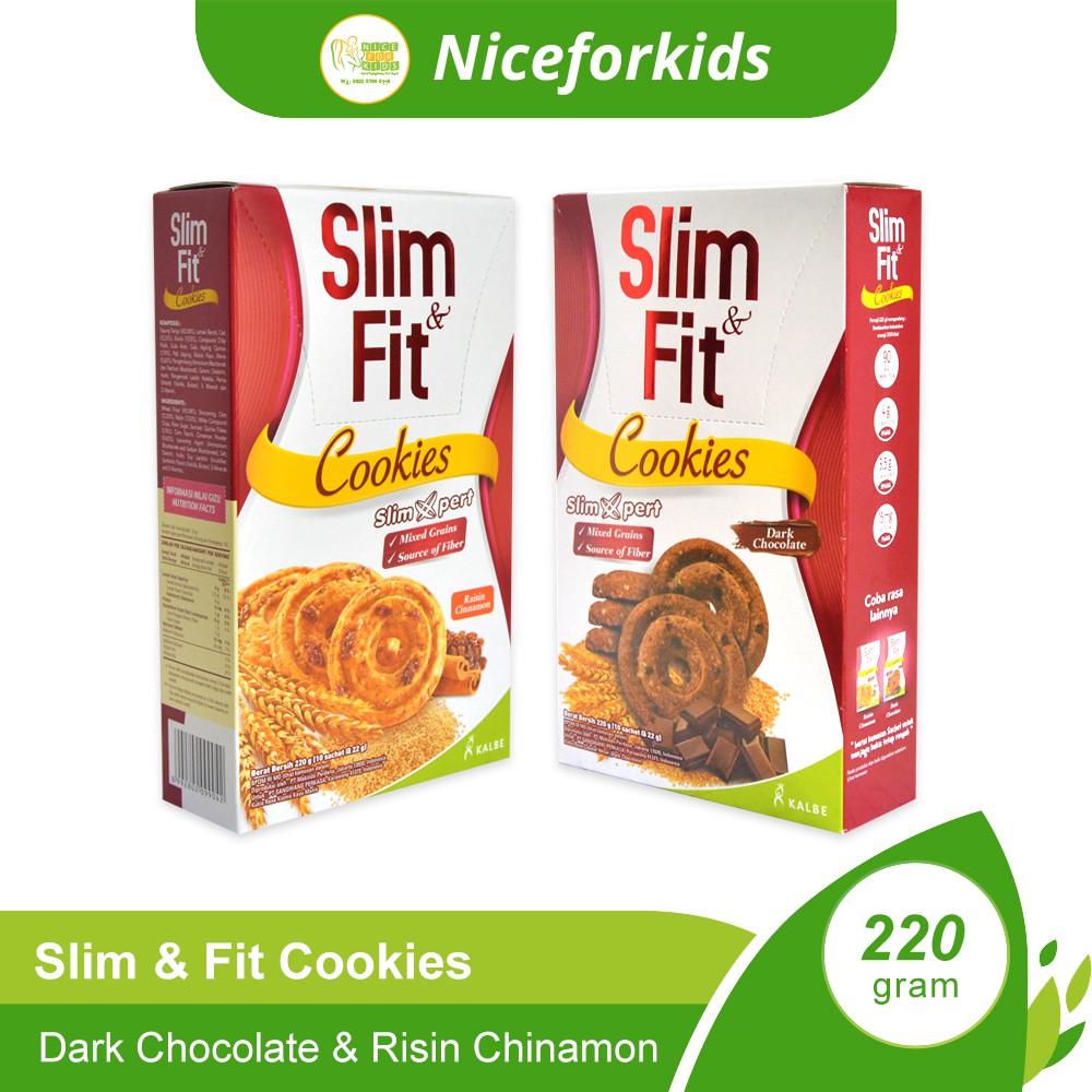 Slim &amp; Fit Cemilan Diet Sehat / Snack Slim Fit Cookies Kue Camilan Diet Rendah Kalori SlimFit