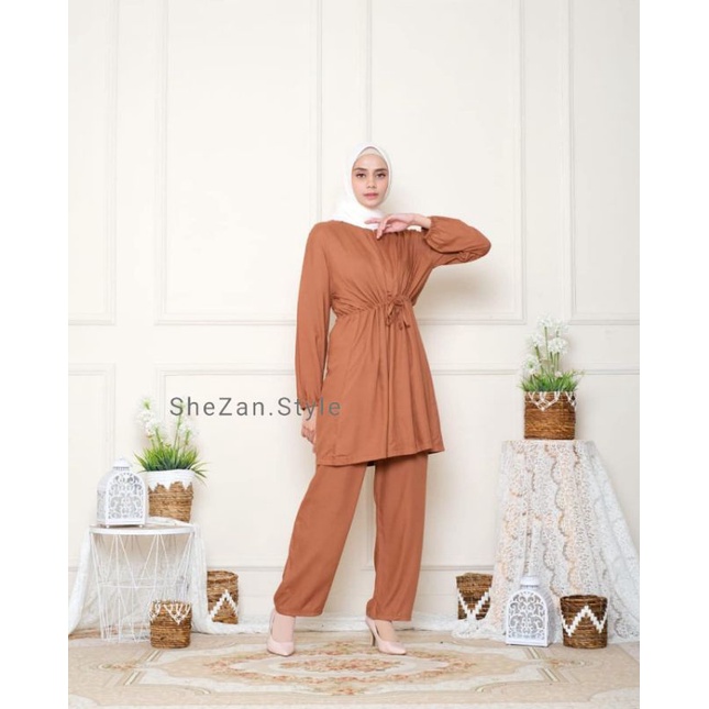 ONE SET RAYON / ONE SET PAJAMAS  POLOS /  SETELAN WANITA KEKINIAN / STELAN WANITA