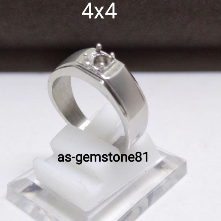 Dijamin Ada Emban Ring Cincin [titanium] 4x4 dan 6x6mm