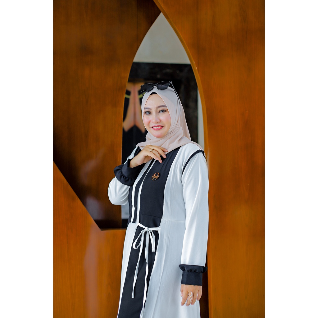 new arrival new varian vanessa dress  baju muslim kombinasi  dress menyusui  gamis wanita muslimah k