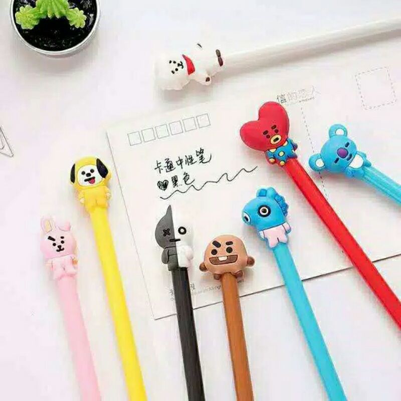 Bolpen Gel karakter BT21 . Bolpen Kpop